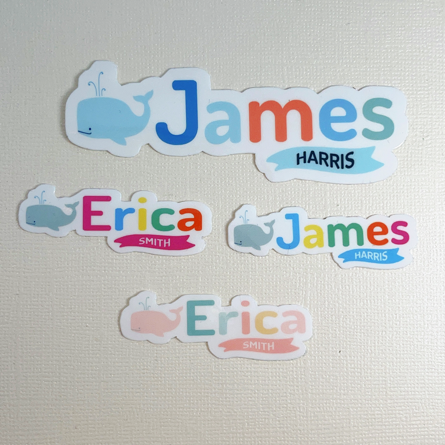 Happi Animal Kids Name Labels - Whale