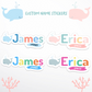 Happi Animal Kids Name Labels - Whale